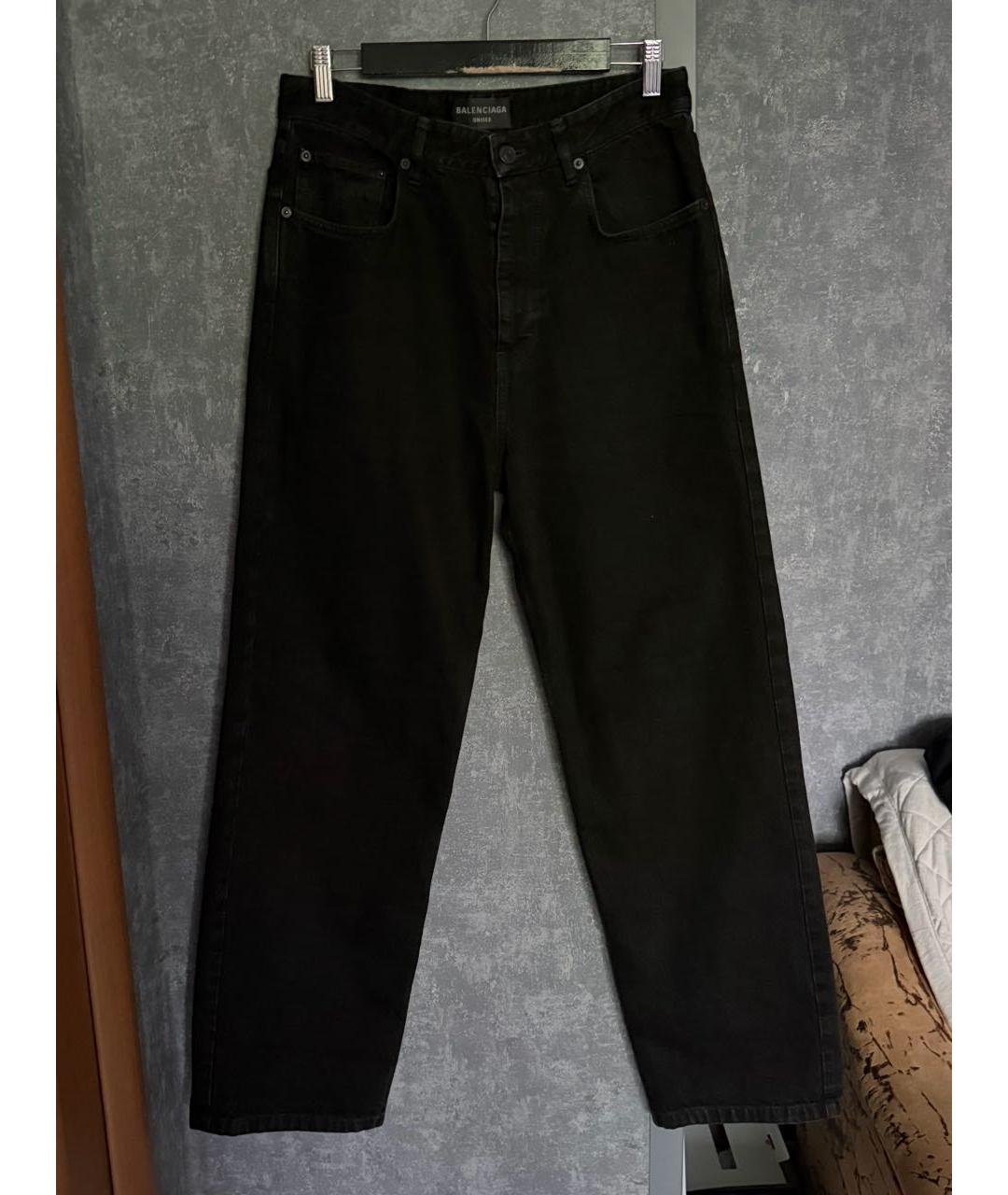 BALENCIAGA Черные хлопковые прямые джинсы, фото 4