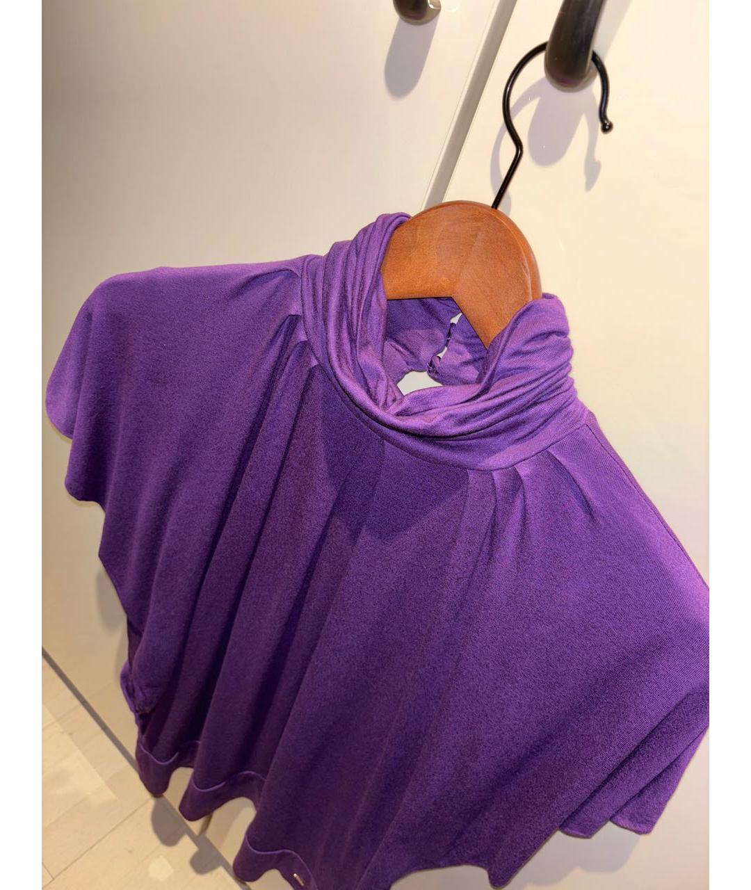 ESCADA Фиолетовая вискозная блузы, фото 5