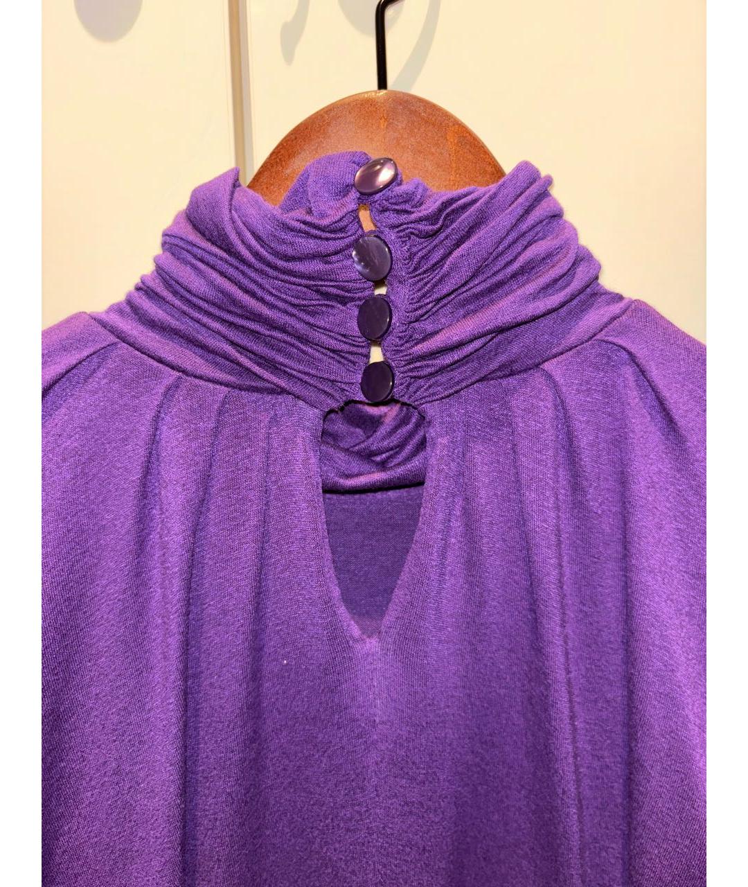 ESCADA Фиолетовая вискозная блузы, фото 4