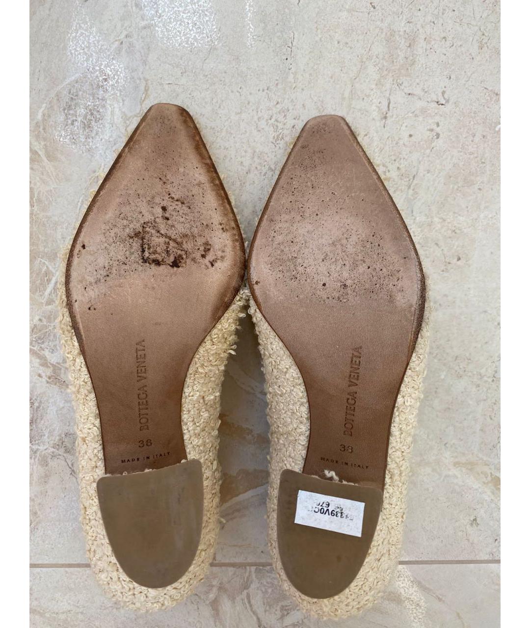 BOTTEGA VENETA Белые текстильные туфли, фото 5