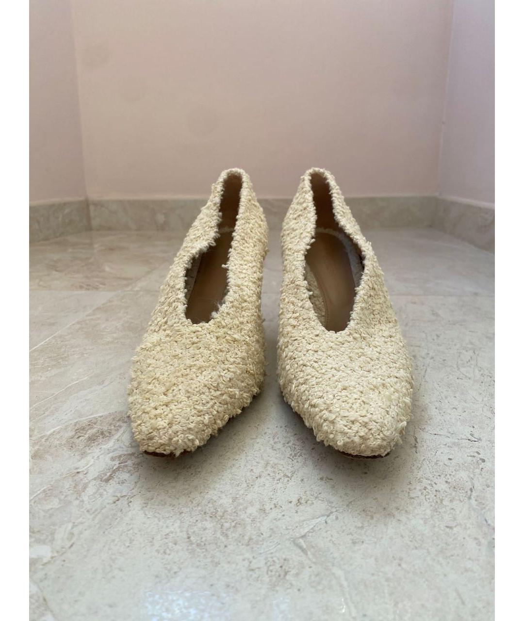 BOTTEGA VENETA Белые текстильные туфли, фото 2
