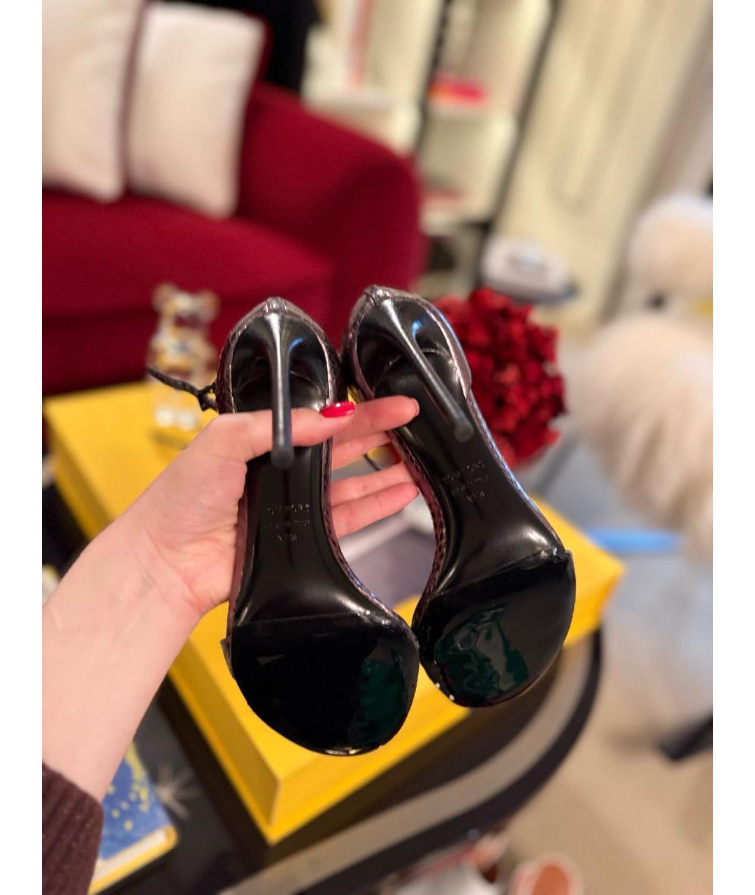 TOM FORD Фиолетовые босоножки из экзотической кожи, фото 3