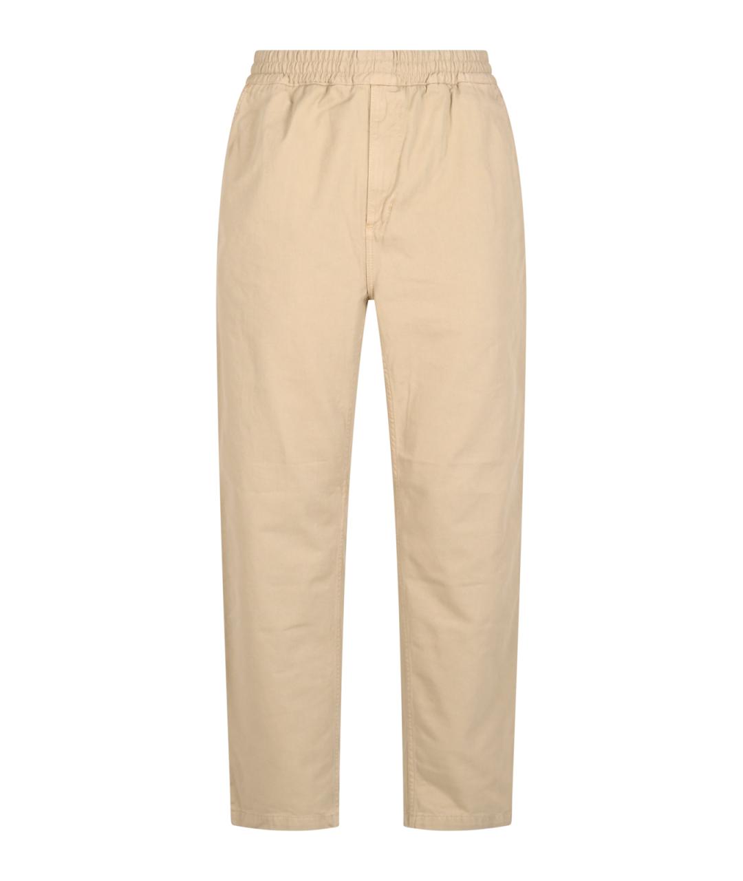 CARHARTT WIP Бежевые хлопковые повседневные брюки, фото 1