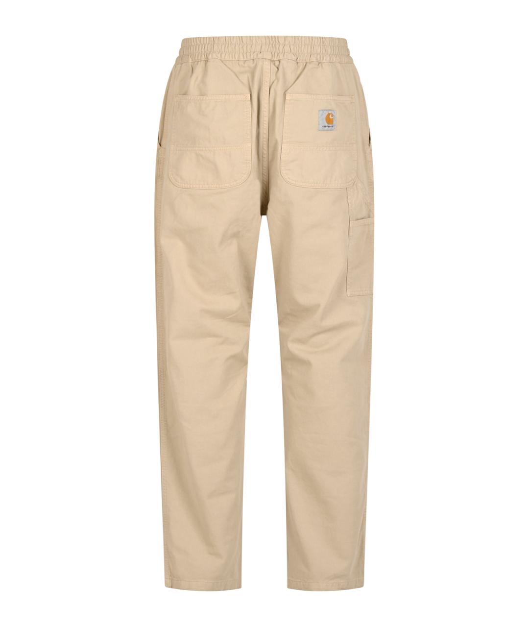 CARHARTT WIP Бежевые хлопковые повседневные брюки, фото 2