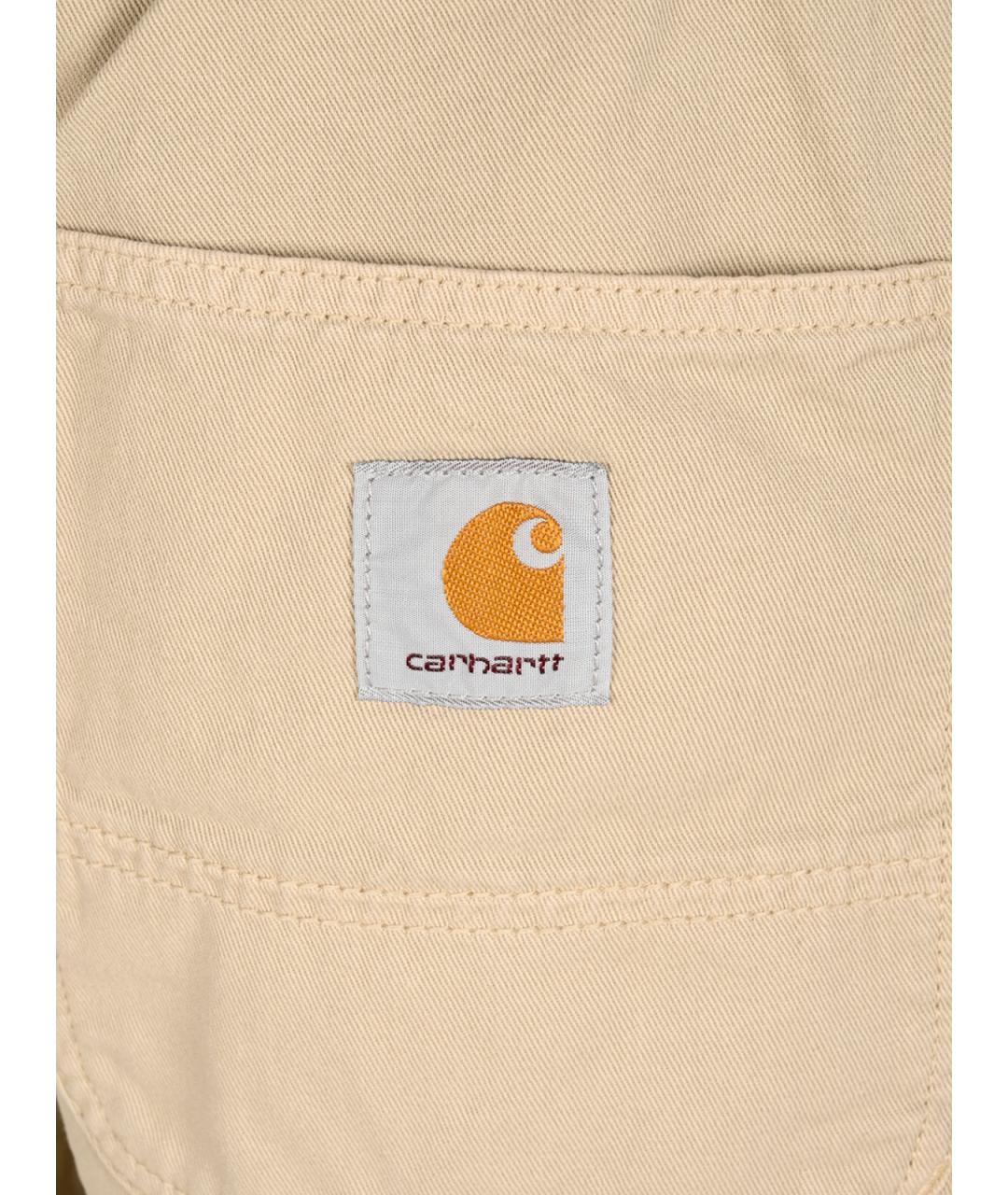 CARHARTT WIP Бежевые хлопковые повседневные брюки, фото 3