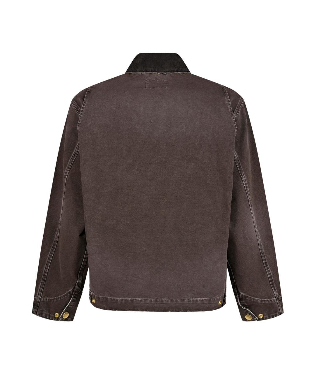 CARHARTT WIP Коричневая хлопковая куртка, фото 2