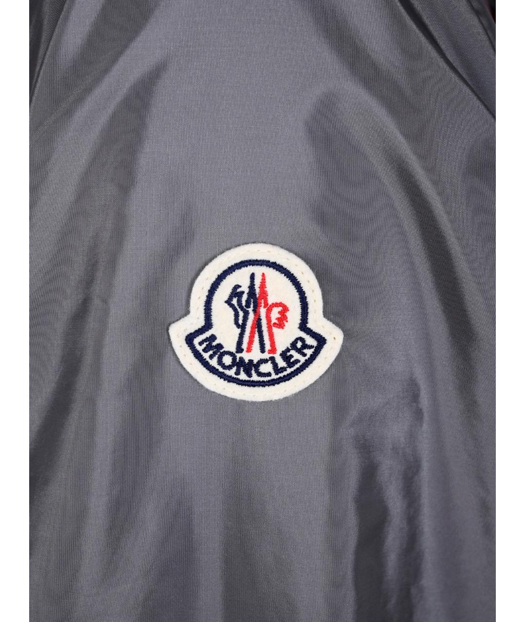 MONCLER Серая полиамидовая куртка, фото 5