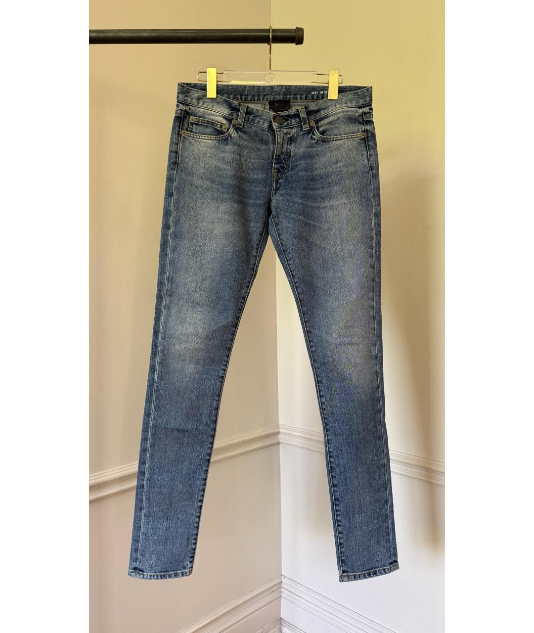 SAINT LAURENT Голубые джинсы слим, фото 9
