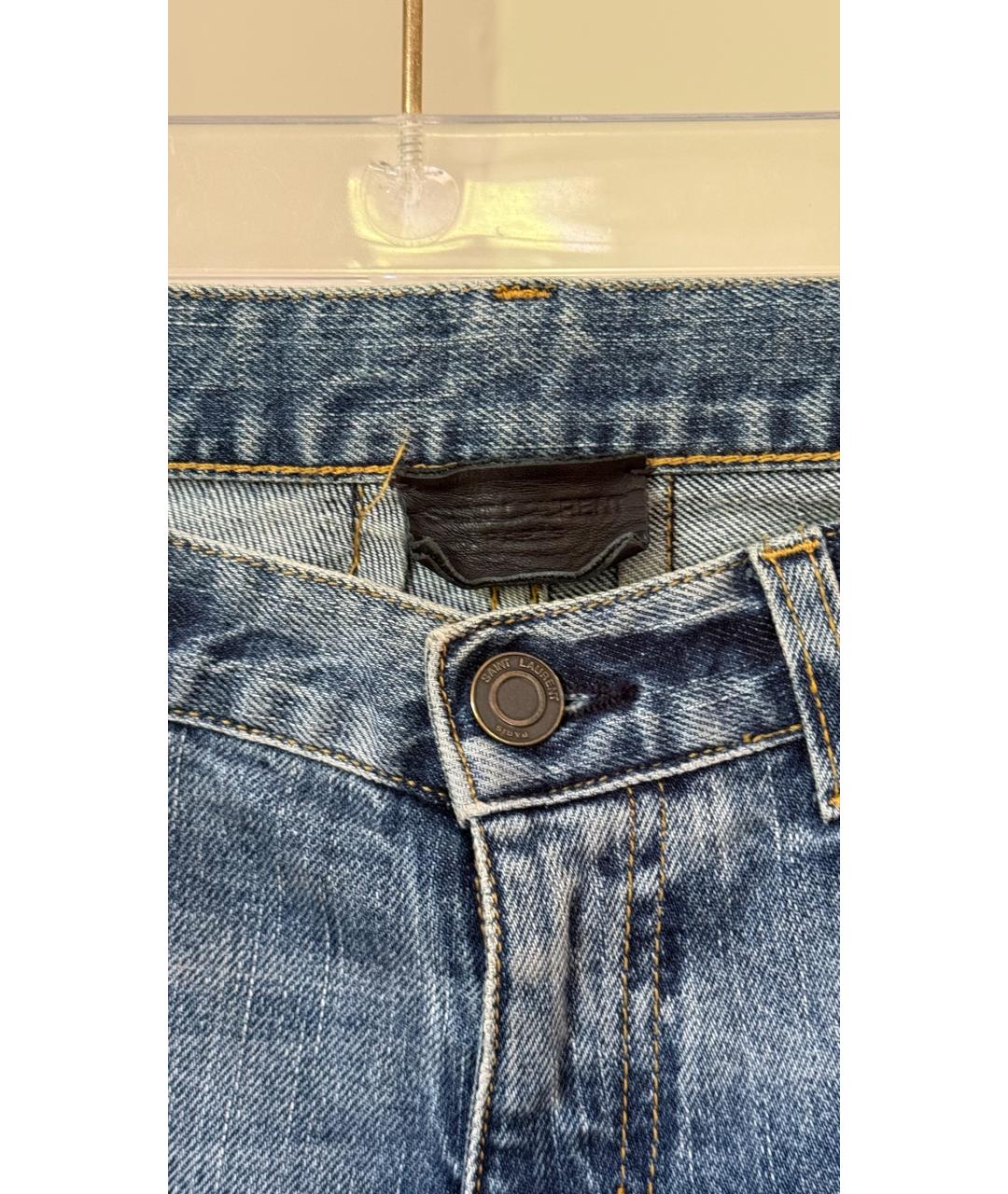 SAINT LAURENT Голубые джинсы слим, фото 4