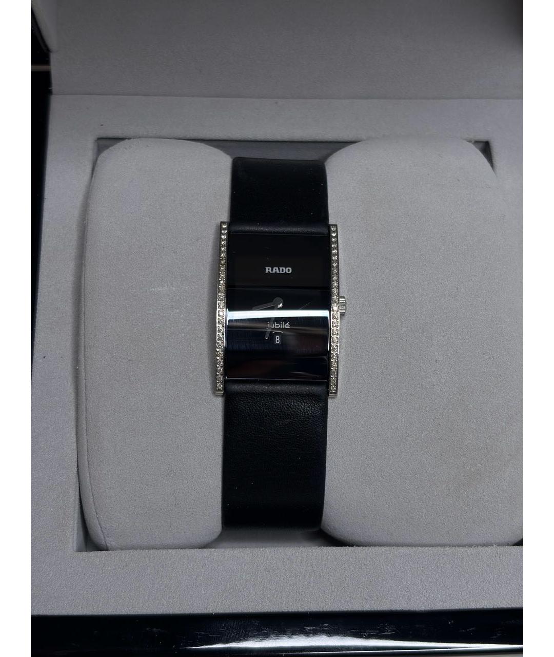 RADO Черные кожаные часы, фото 9