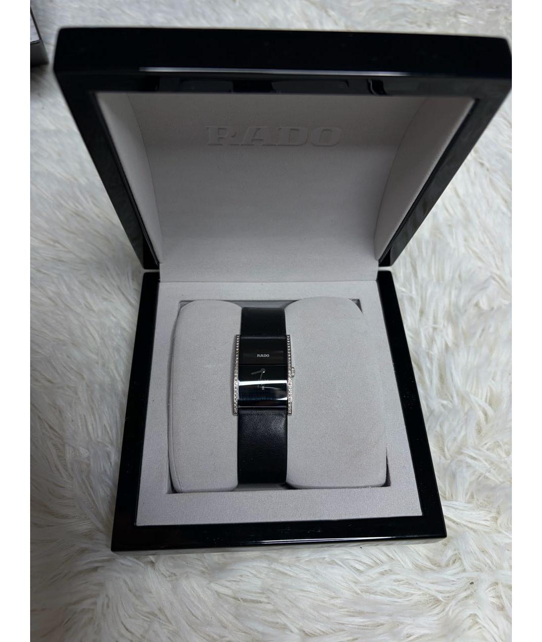 RADO Черные кожаные часы, фото 8