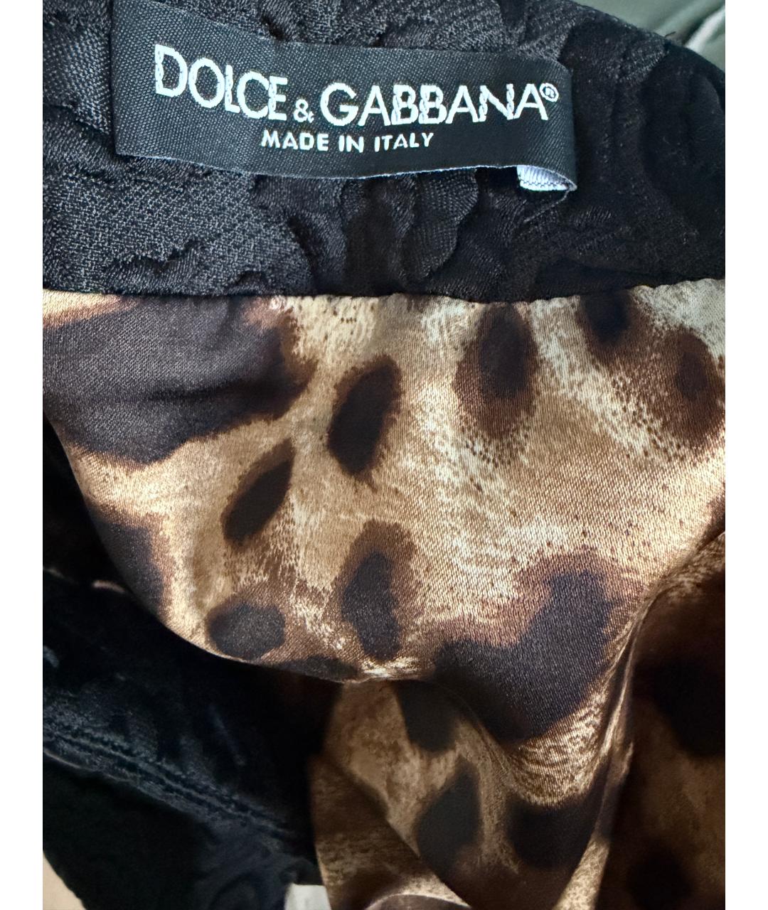 DOLCE&GABBANA Черная ацетатная юбка мини, фото 5