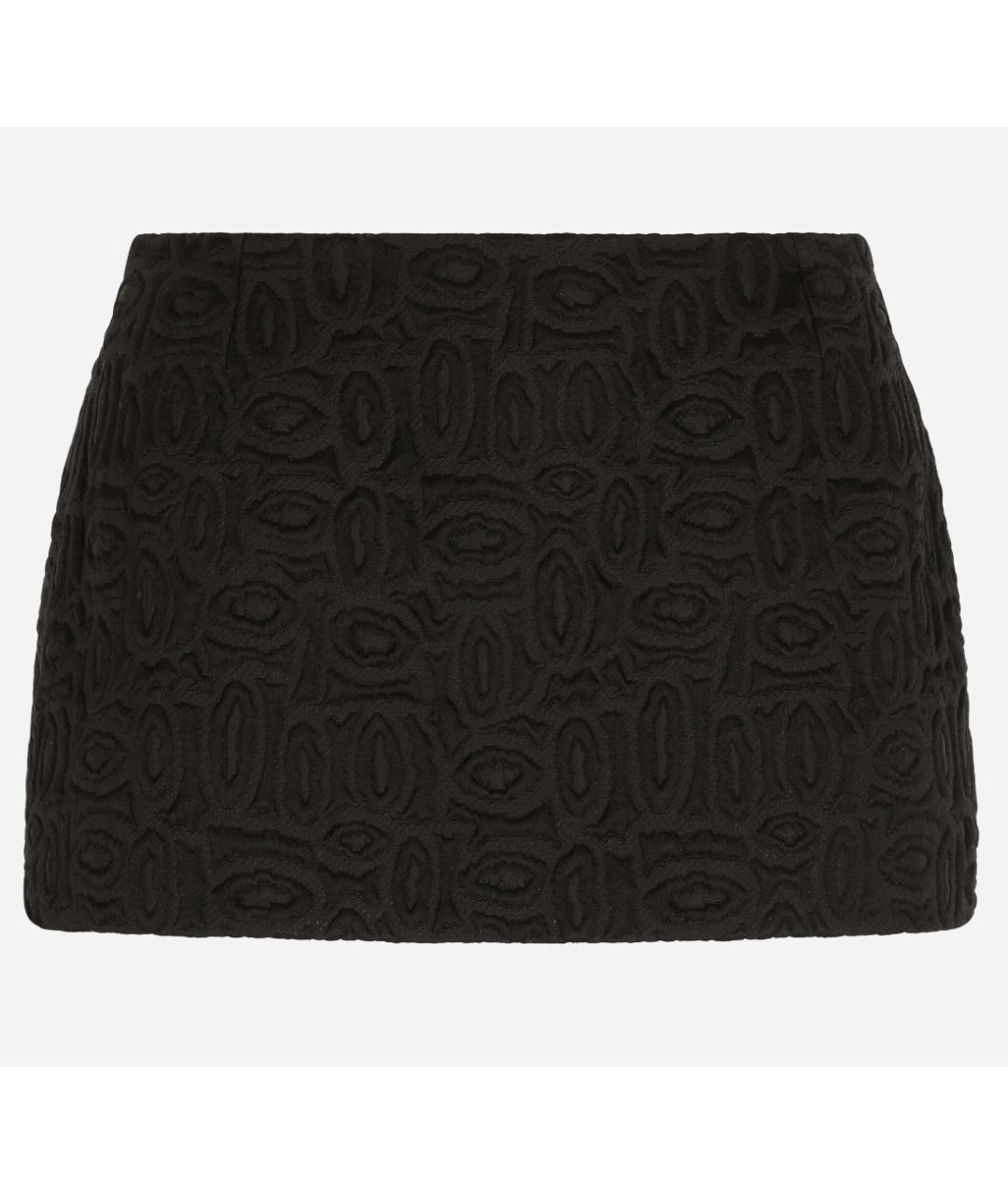 DOLCE&GABBANA Черная ацетатная юбка мини, фото 6