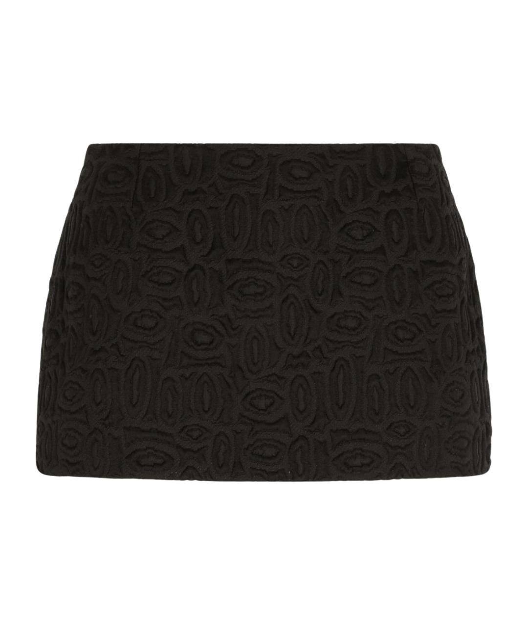 DOLCE&GABBANA Черная ацетатная юбка мини, фото 1