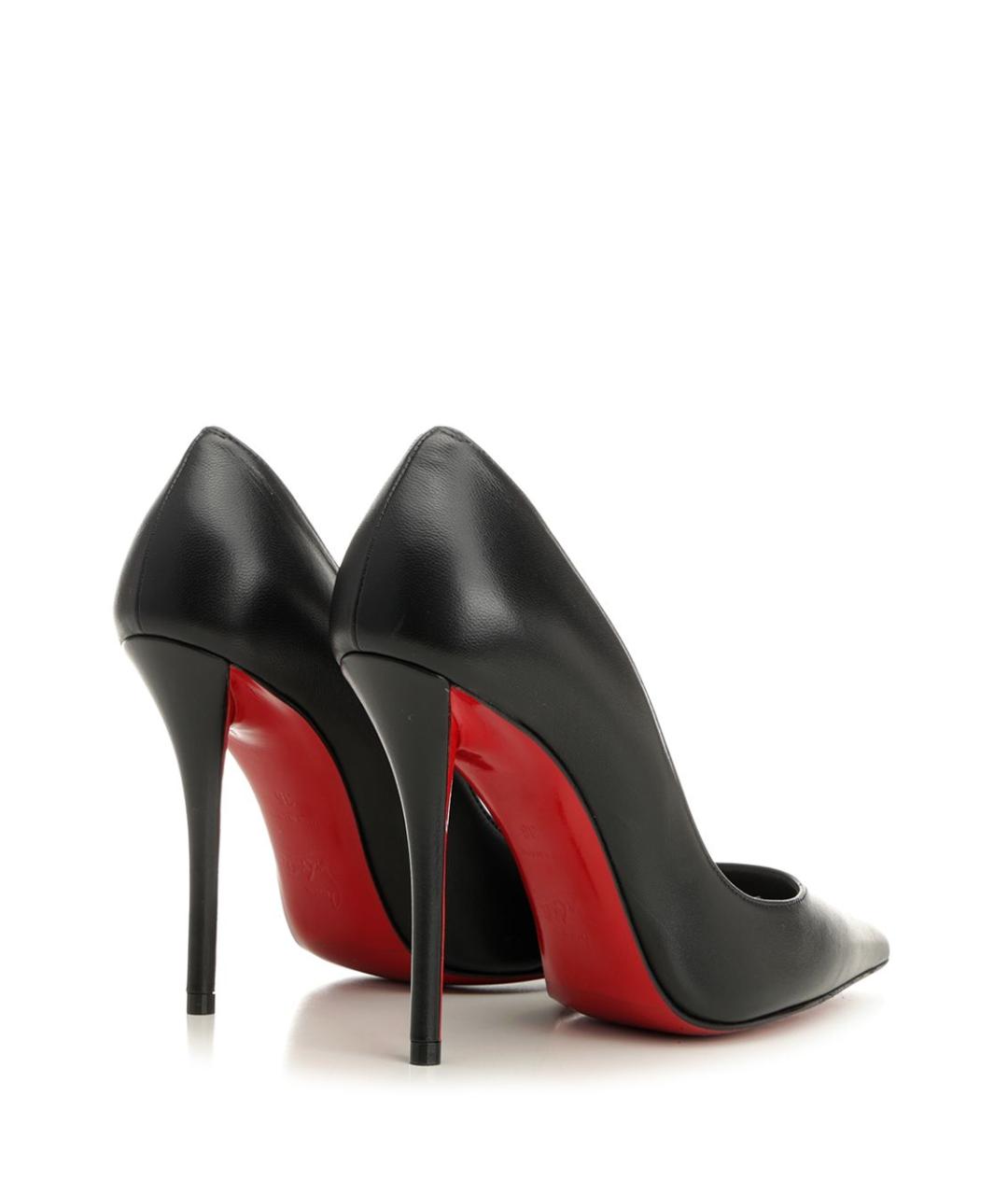 CHRISTIAN LOUBOUTIN Черные кожаные туфли, фото 3