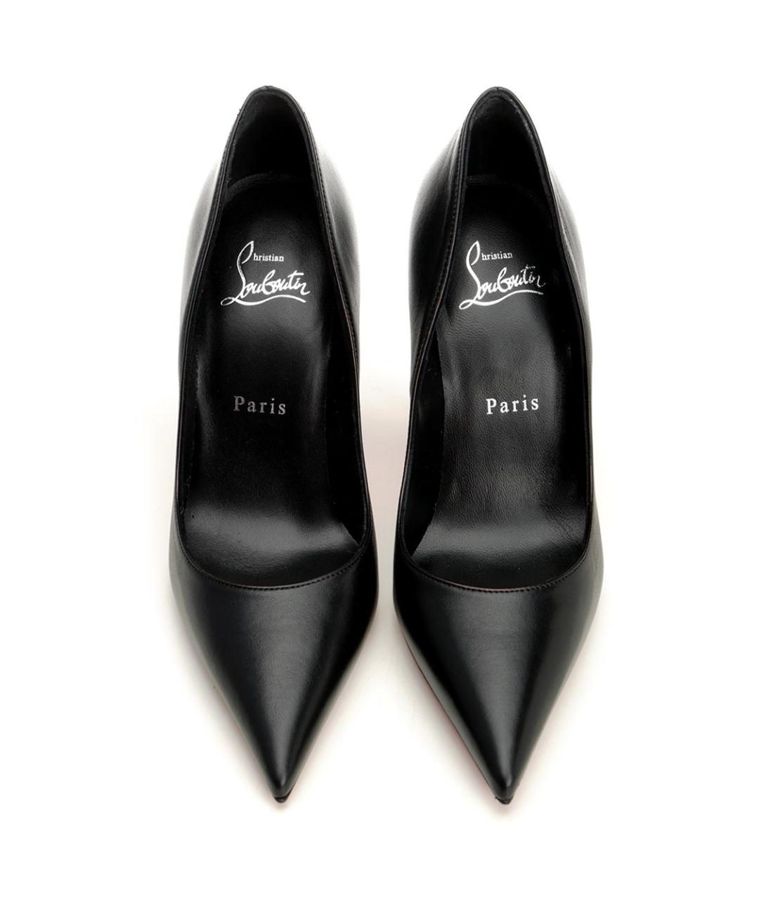 CHRISTIAN LOUBOUTIN Черные кожаные туфли, фото 5
