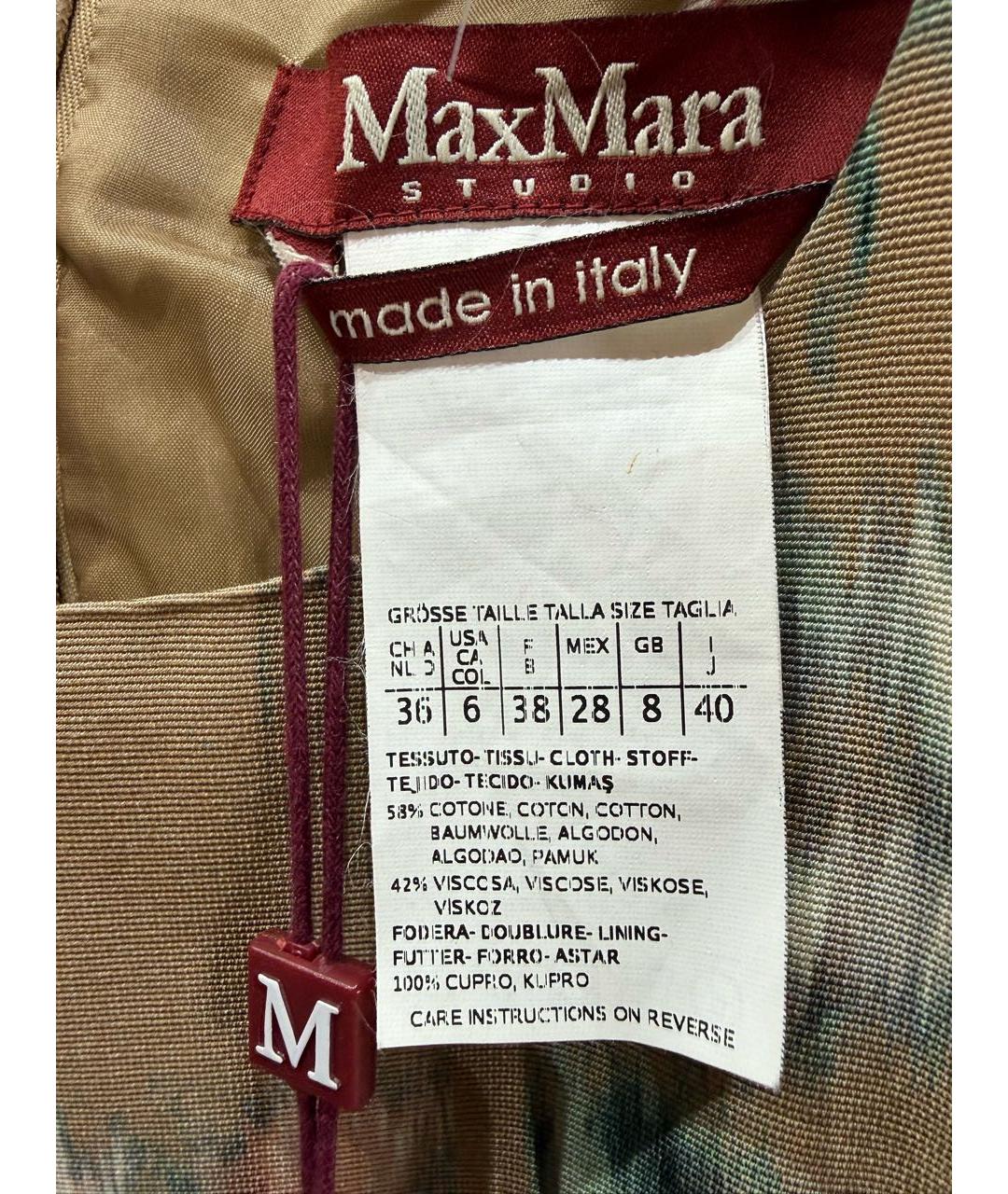 'S MAX MARA Мульти хлопковое повседневное платье, фото 5