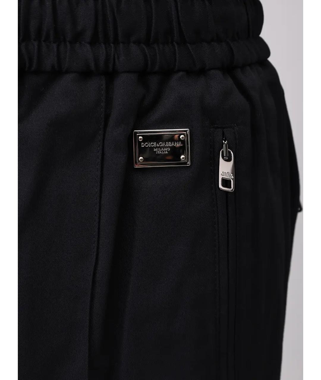 DOLCE&GABBANA Черные хлопковые шорты, фото 6