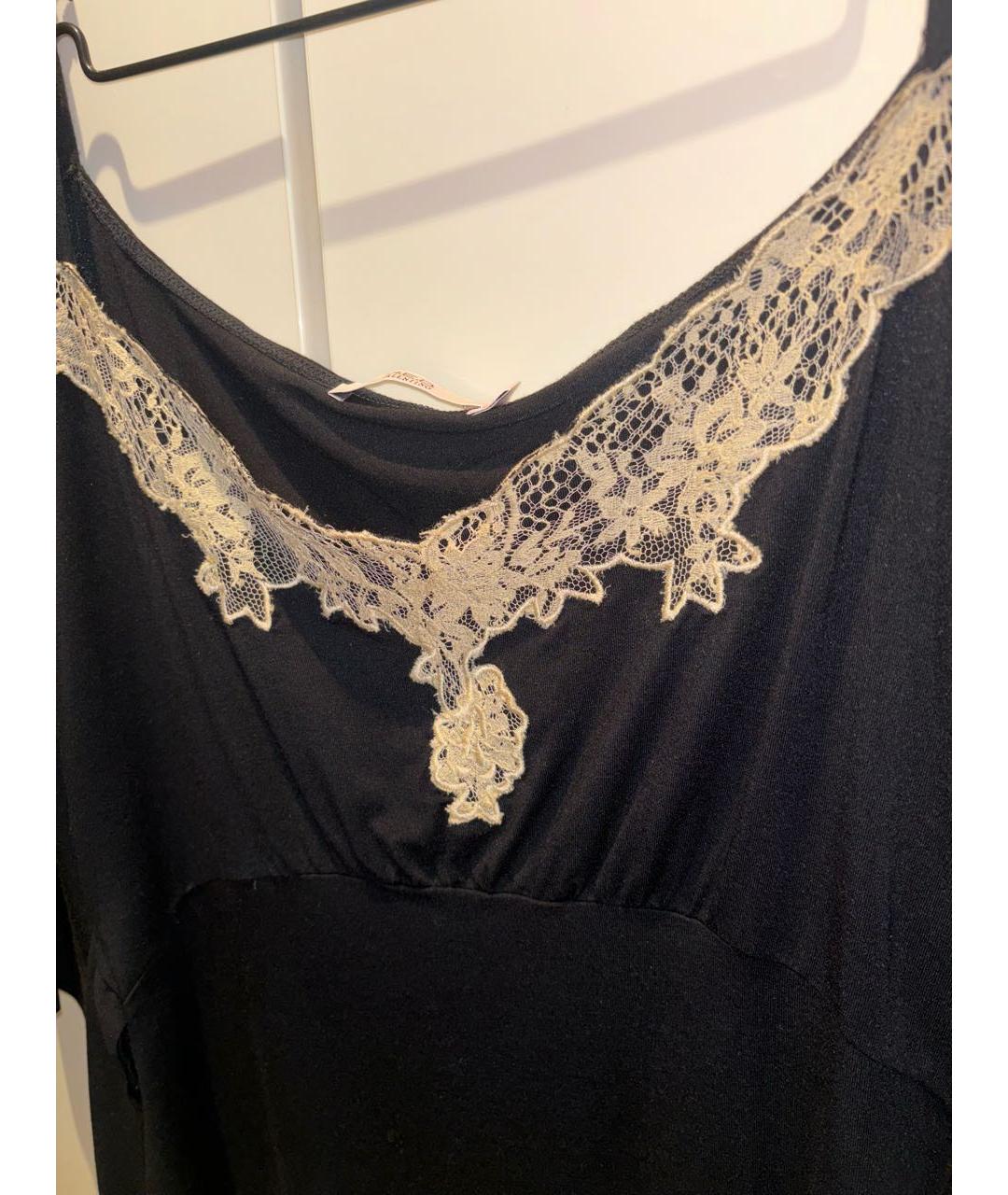 RED VALENTINO Черная вискозная блузы, фото 4