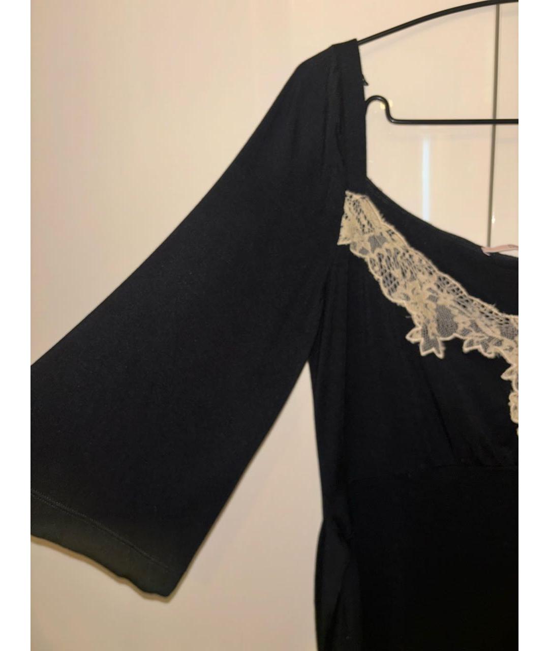 RED VALENTINO Черная вискозная блузы, фото 6