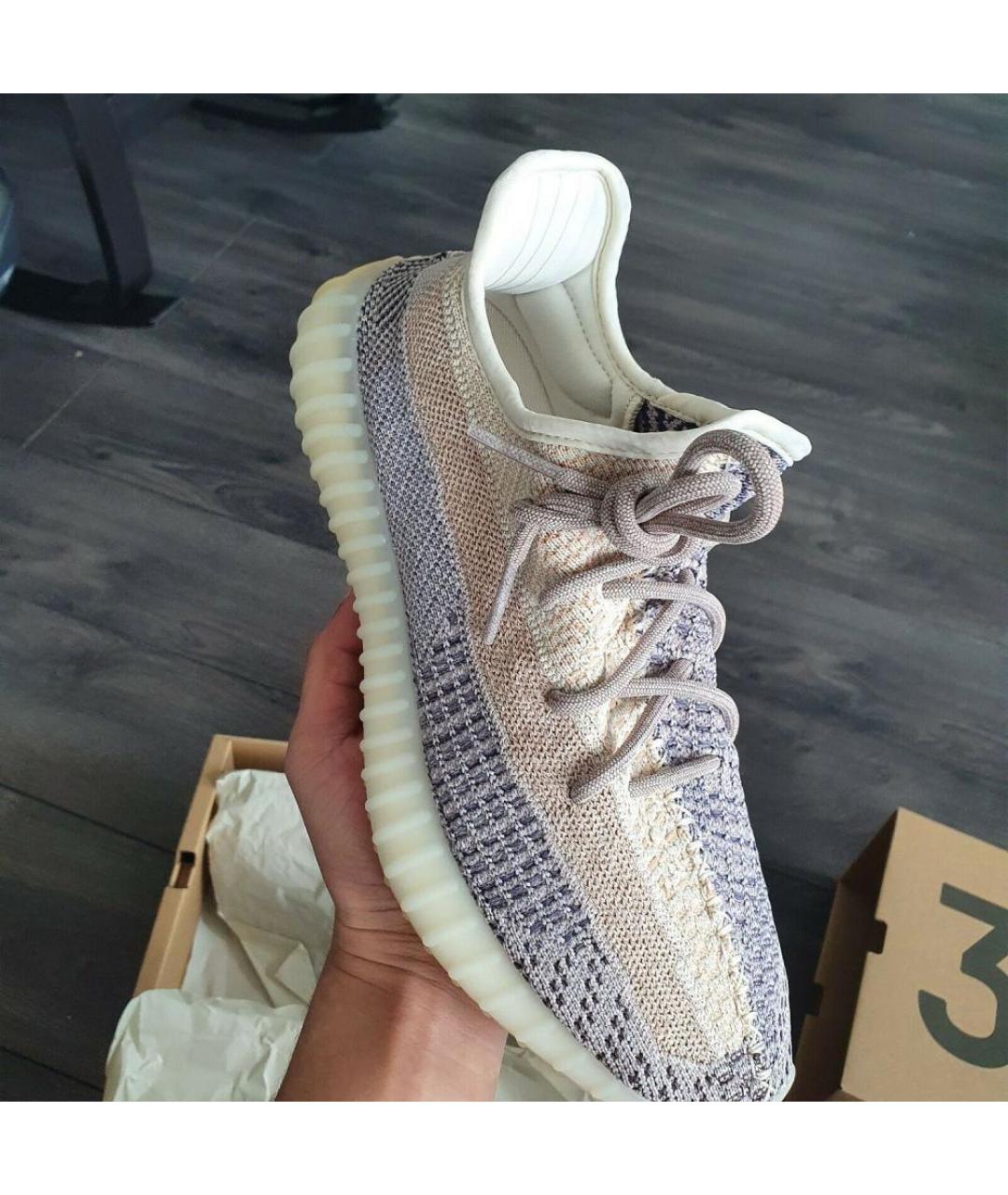 ADIDAS Бежевые текстильные кроссовки, фото 2