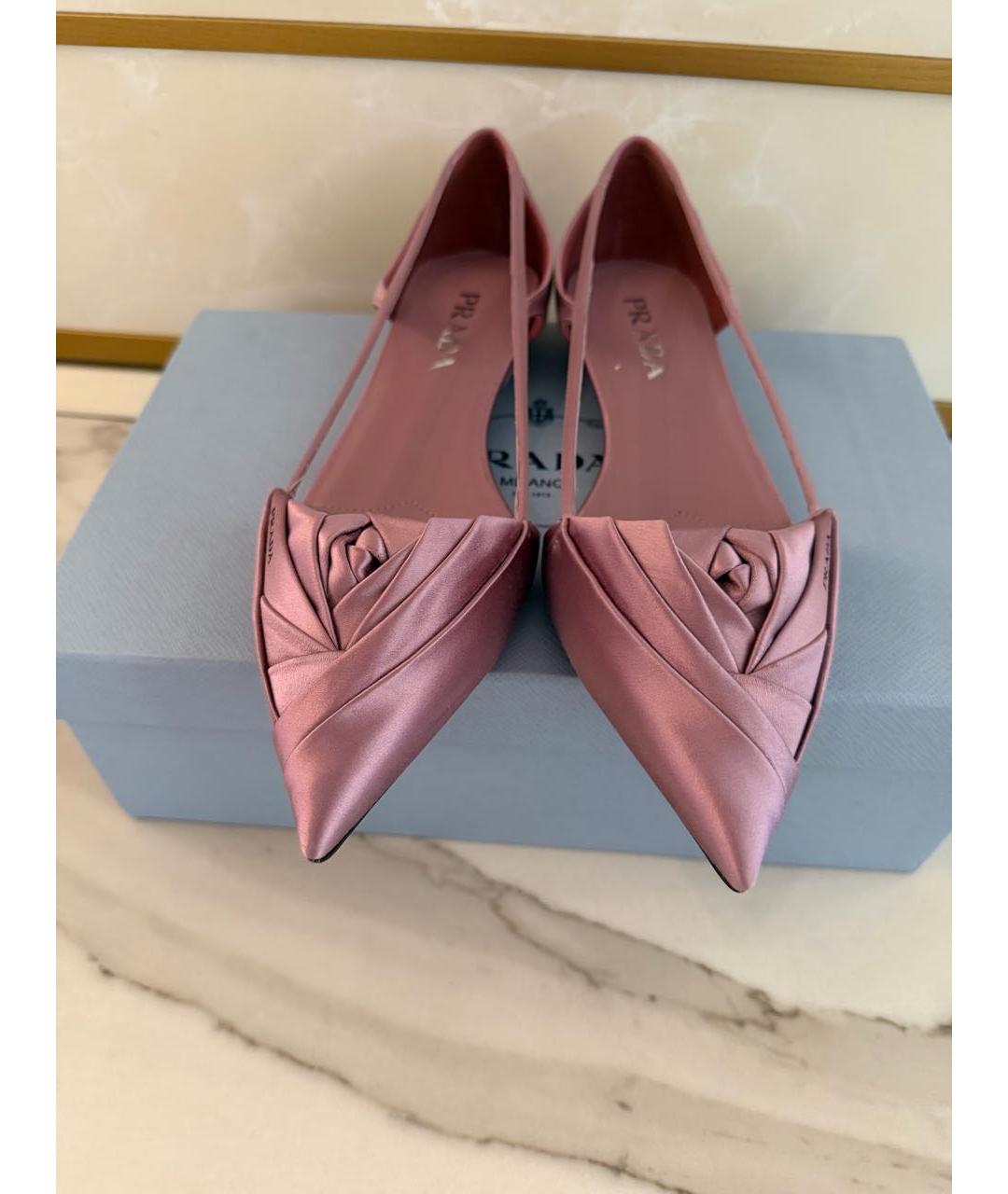 PRADA Розовые текстильные туфли, фото 2
