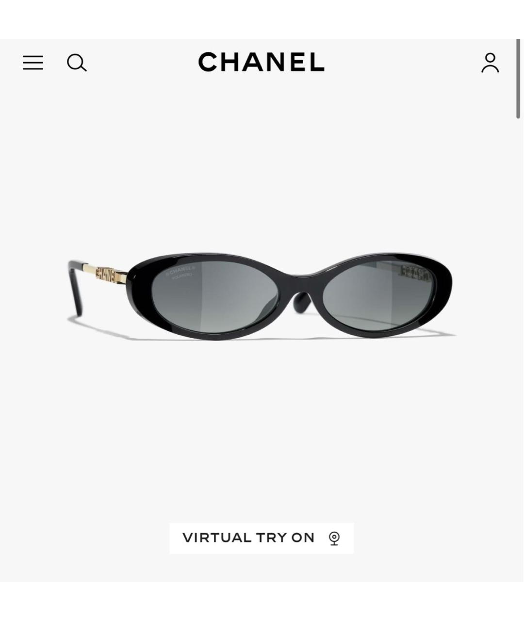 CHANEL Черные пластиковые солнцезащитные очки, фото 9
