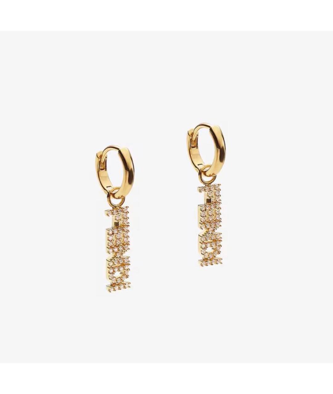 FENDI Золотые серьги из желтого золота, фото 2