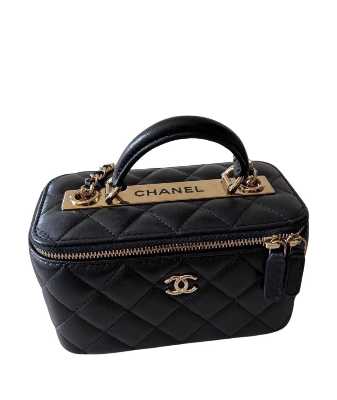 CHANEL Черная кожаная сумка через плечо, фото 1
