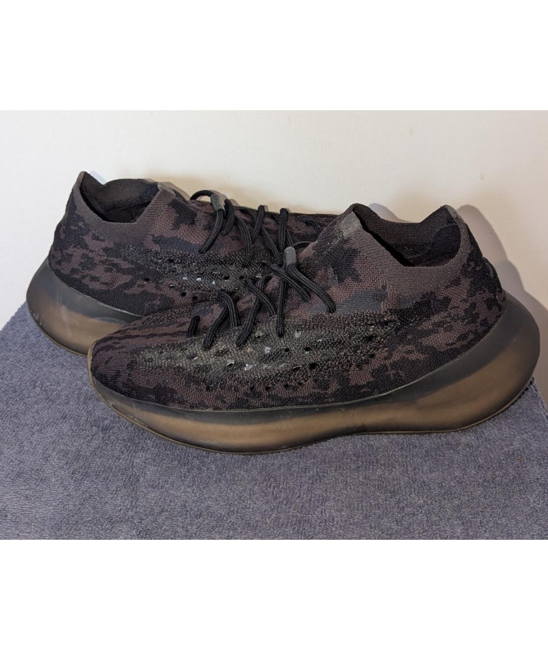 ADIDAS Черные текстильные низкие кроссовки / кеды, фото 3