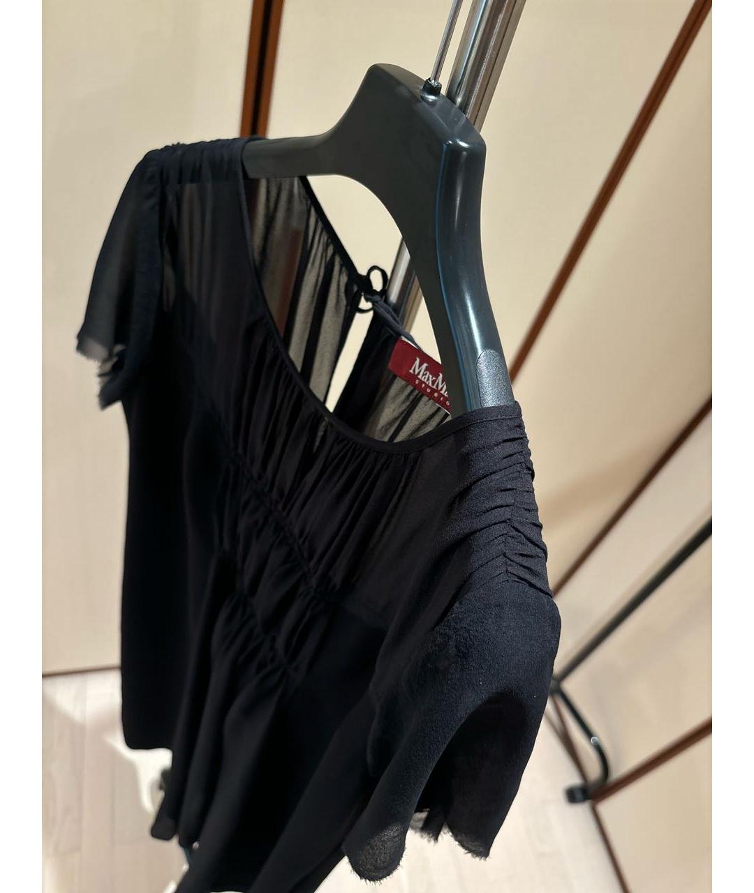 MAX MARA STUDIO Черное креповое вечернее платье, фото 5