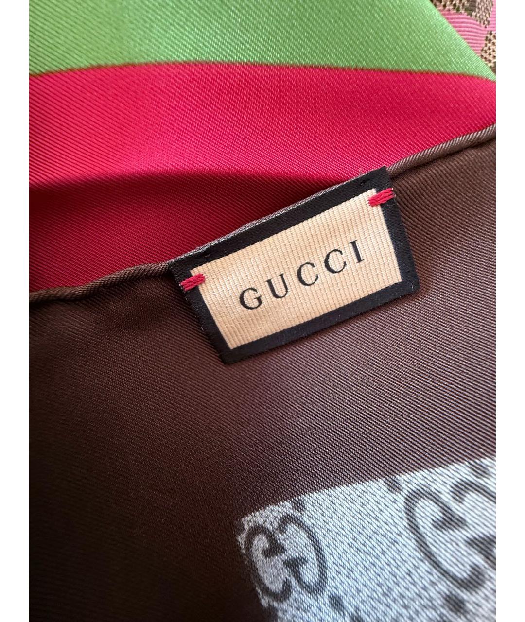 GUCCI Мульти шелковый платок, фото 7