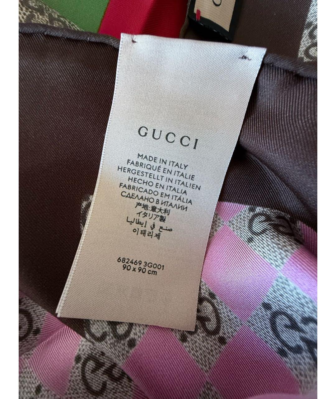 GUCCI Мульти шелковый платок, фото 6