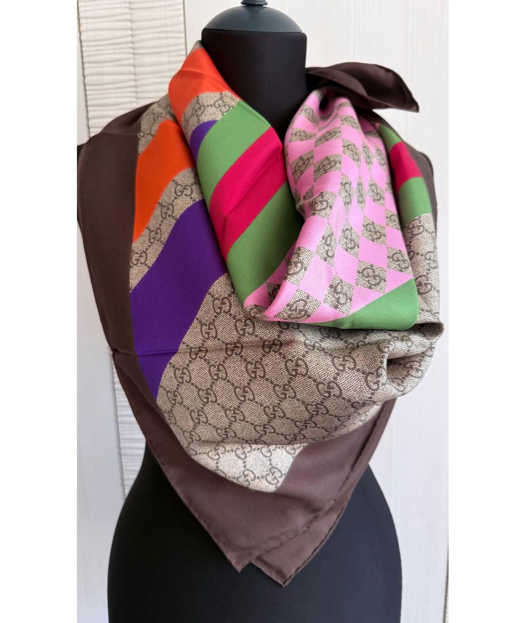 GUCCI Мульти шелковый платок, фото 2