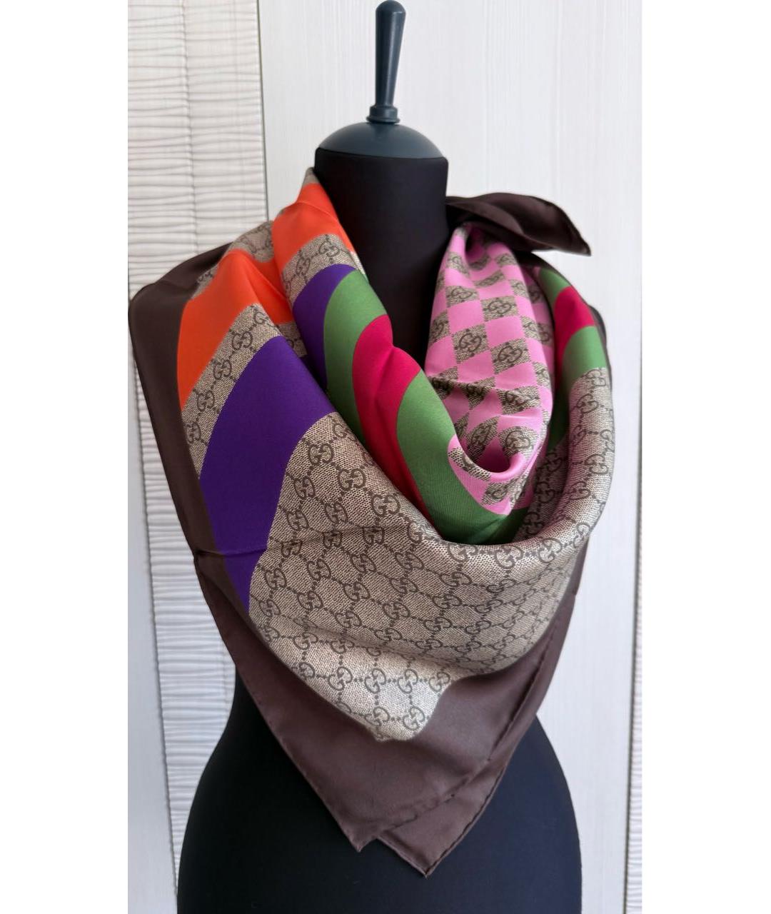 GUCCI Мульти шелковый платок, фото 3