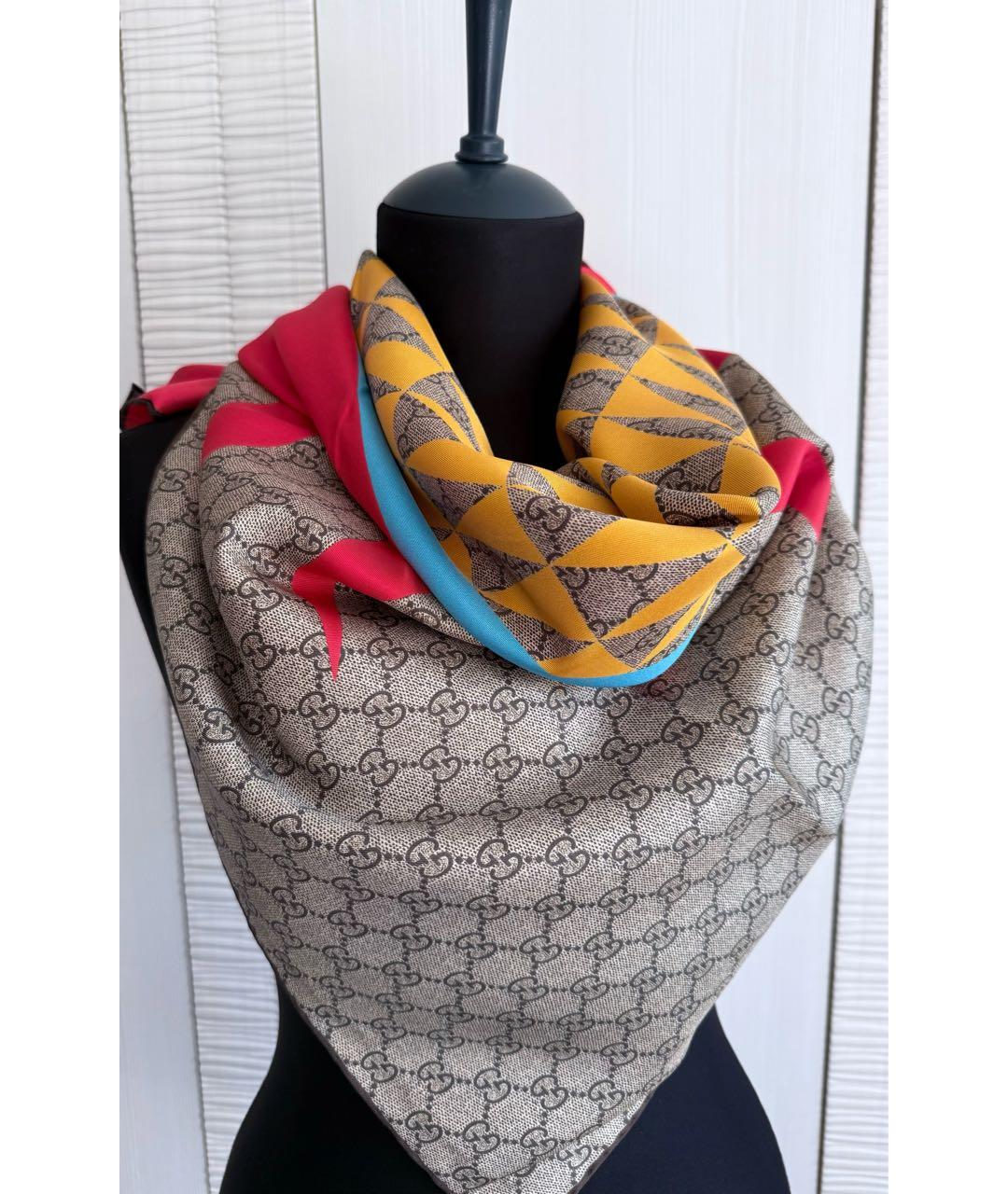 GUCCI Мульти шелковый платок, фото 3