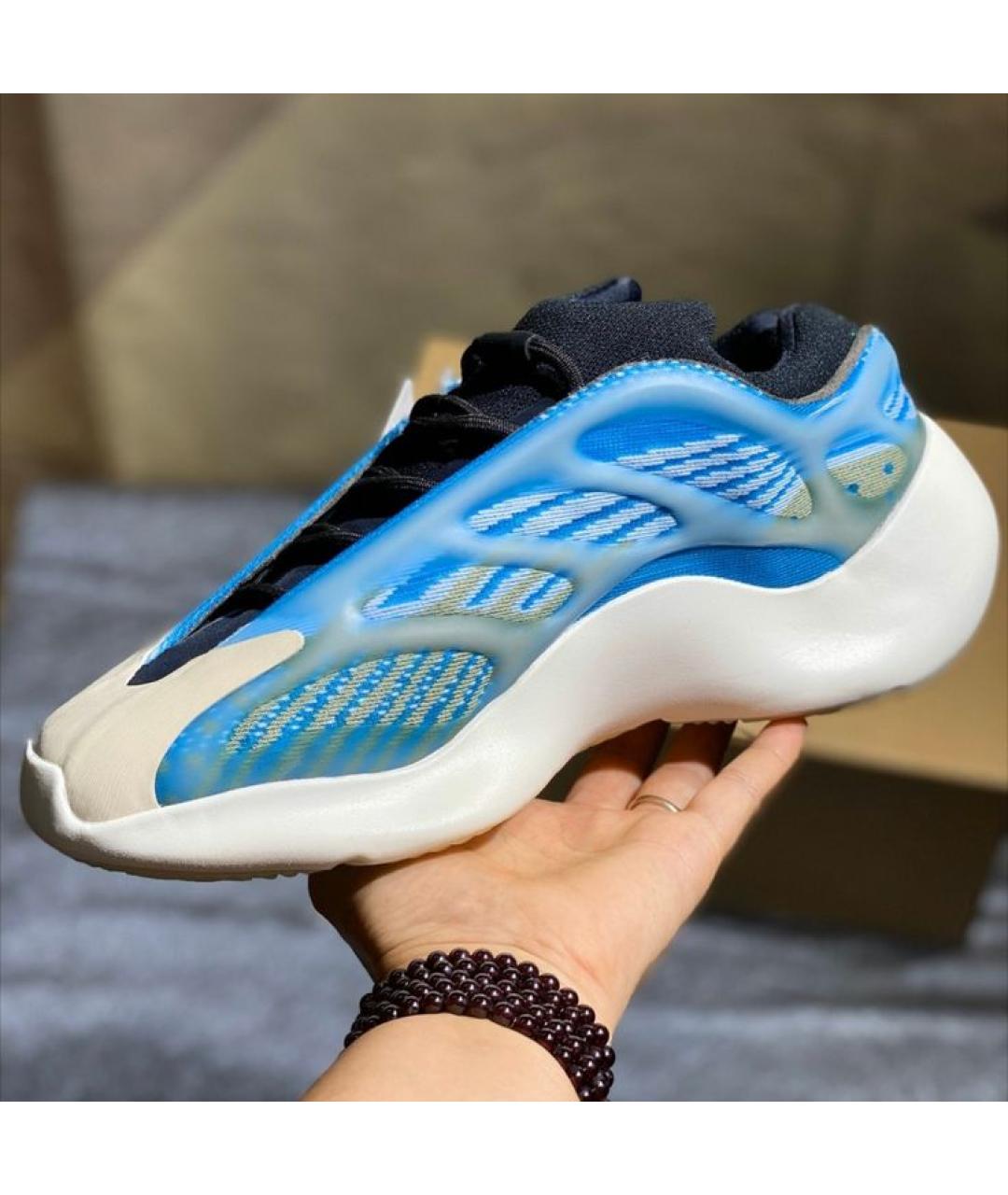 ADIDAS Синие текстильные низкие кроссовки / кеды, фото 3