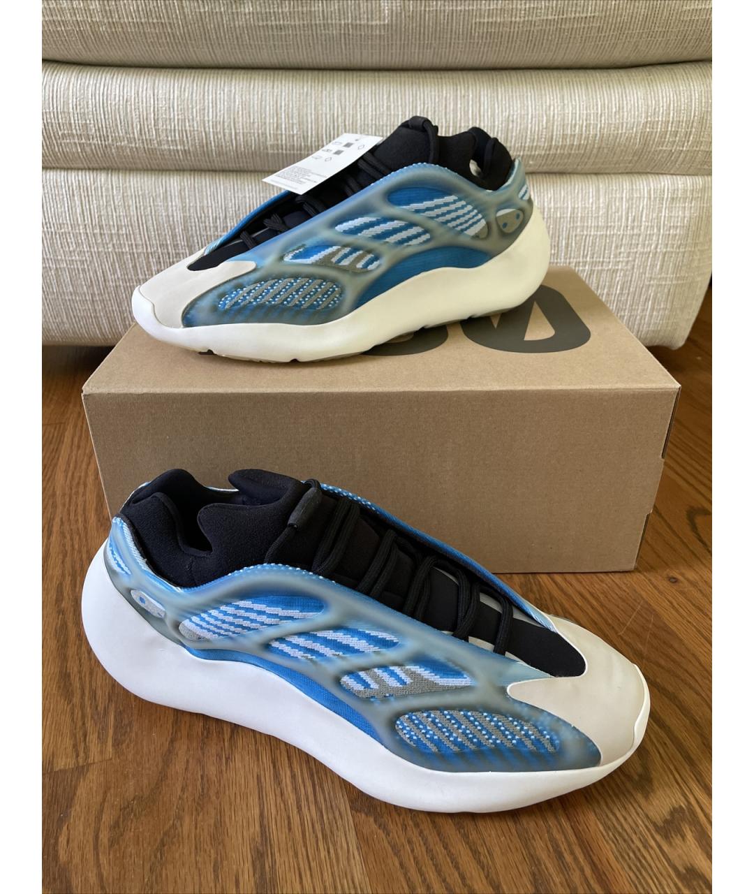 ADIDAS Синие текстильные низкие кроссовки / кеды, фото 4
