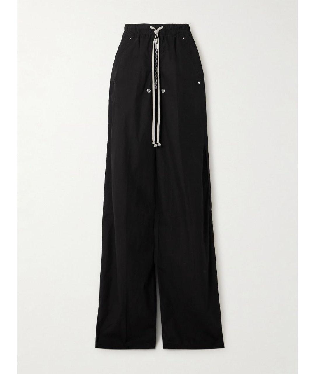 RICK OWENS DRKSHDW Черные хлопковые брюки широкие, фото 9