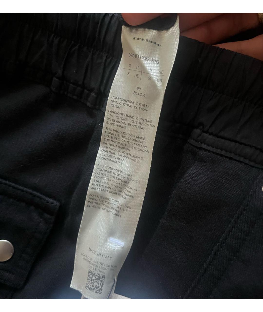 RICK OWENS DRKSHDW Черные хлопковые брюки широкие, фото 7