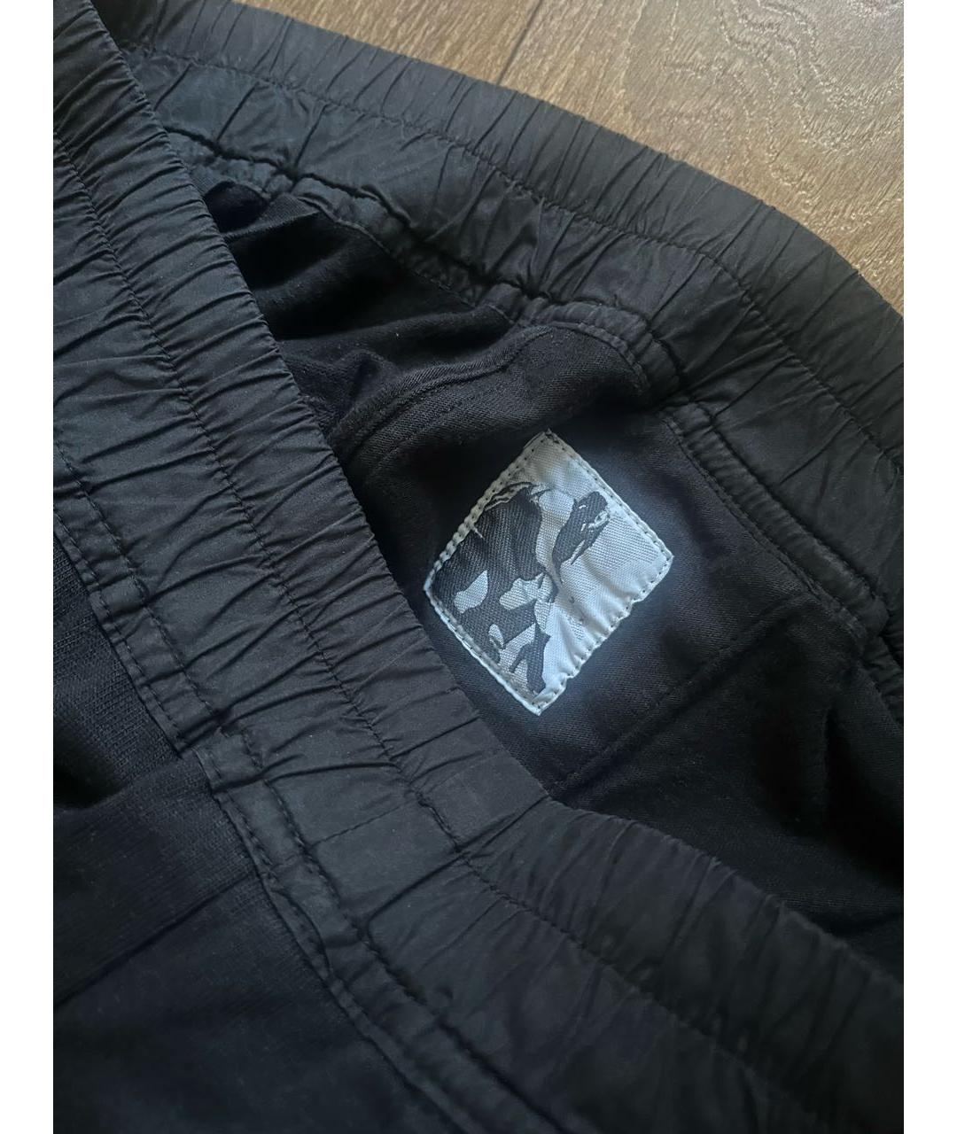 RICK OWENS DRKSHDW Черные хлопковые брюки широкие, фото 5
