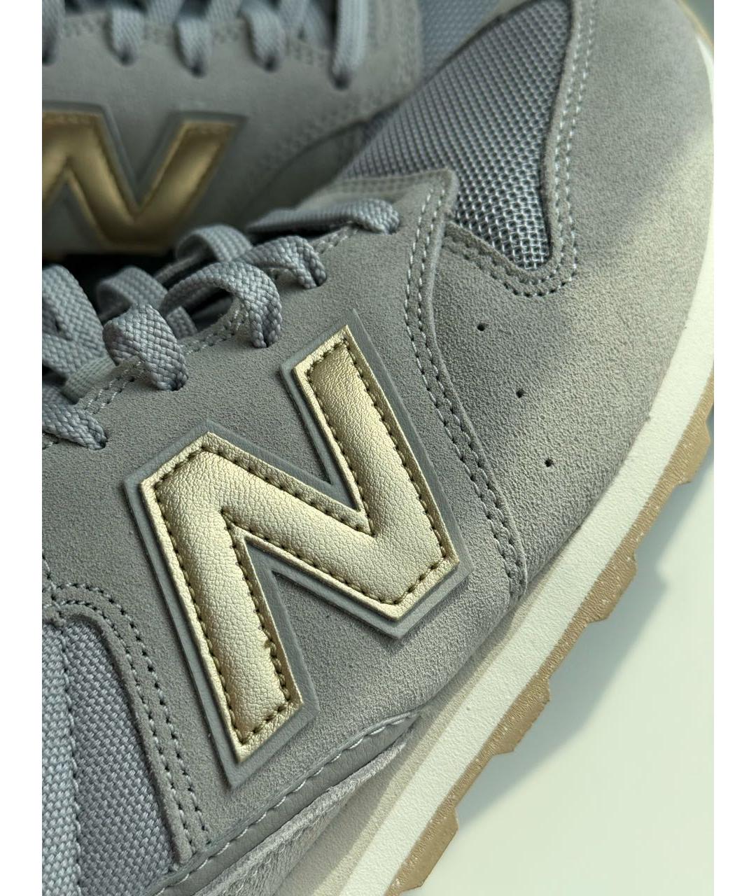 NEW BALANCE Серые замшевые кроссовки, фото 3
