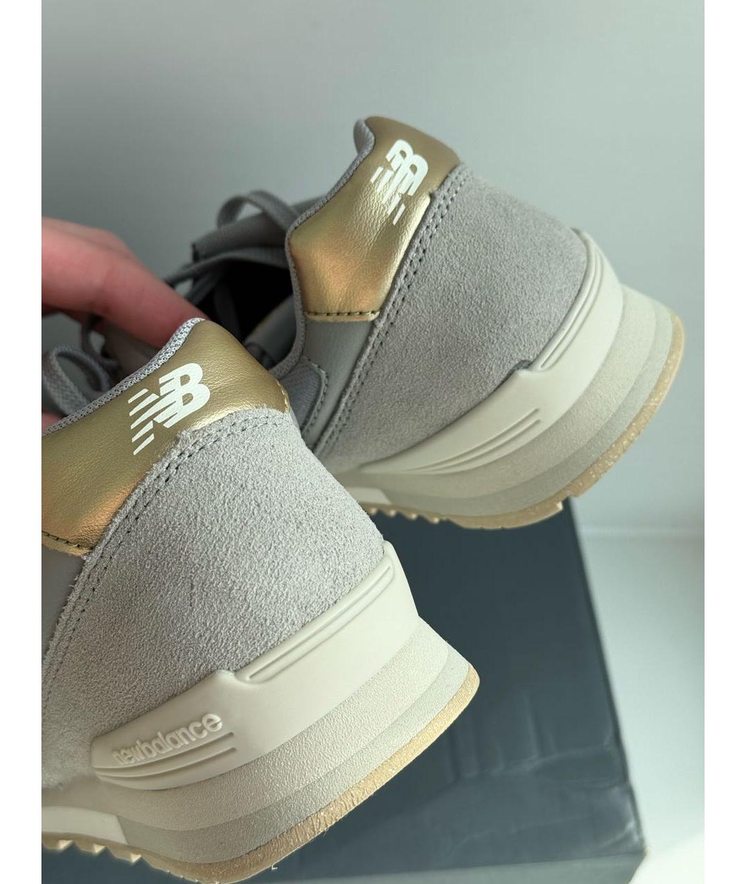 NEW BALANCE Серые замшевые кроссовки, фото 4