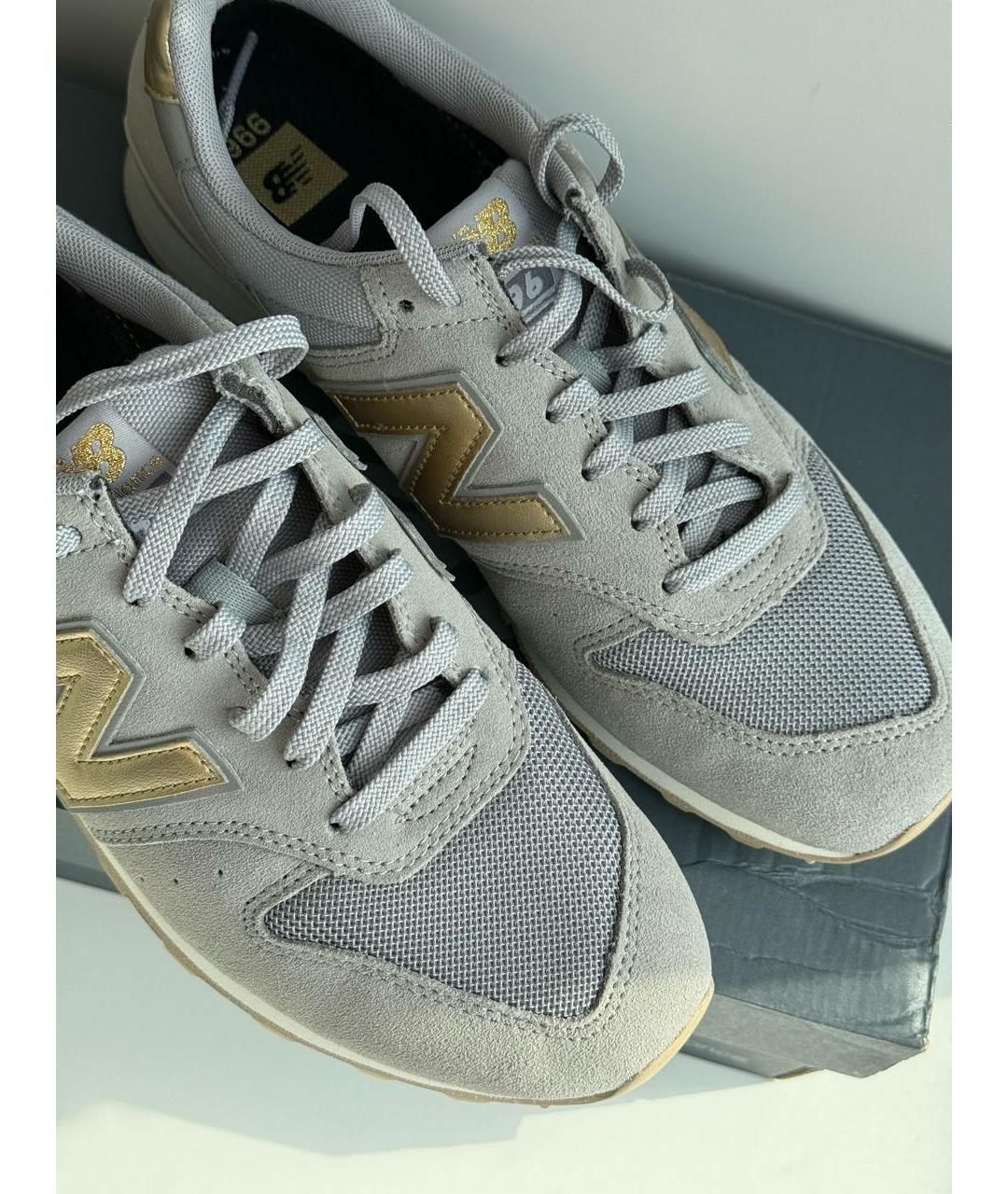 NEW BALANCE Серые замшевые кроссовки, фото 2