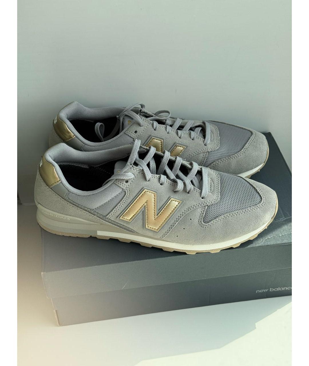 NEW BALANCE Серые замшевые кроссовки, фото 9