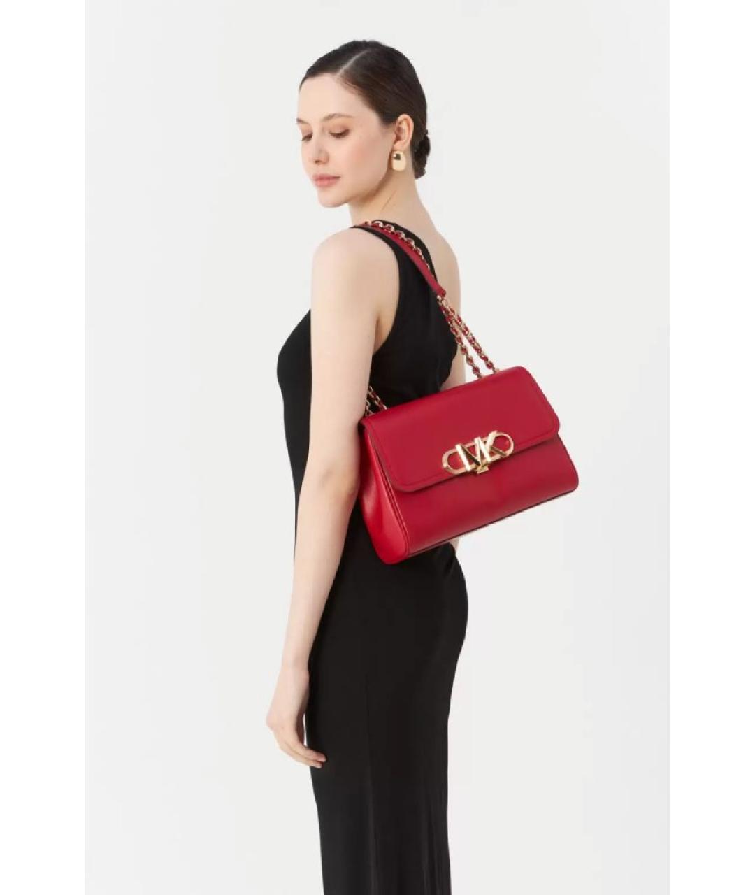 MICHAEL KORS Красная кожаная сумка через плечо, фото 2