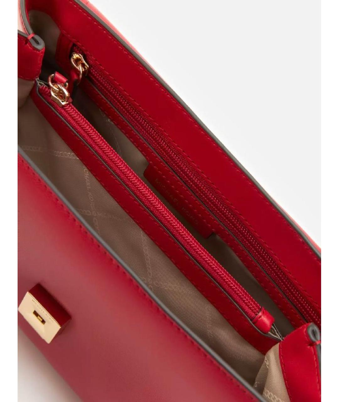 MICHAEL KORS Красная кожаная сумка через плечо, фото 4