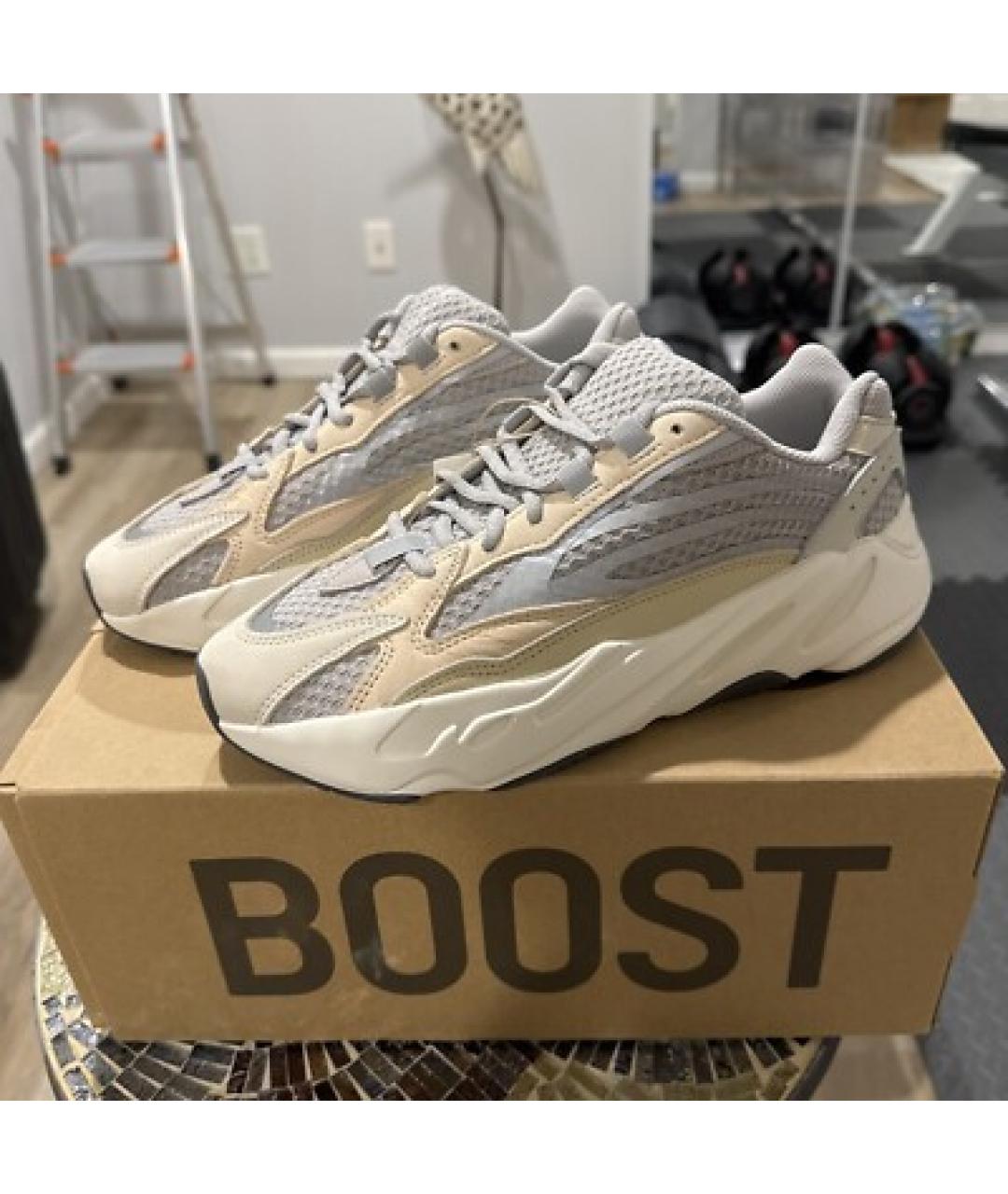 ADIDAS Бежевые текстильные низкие кроссовки / кеды, фото 3