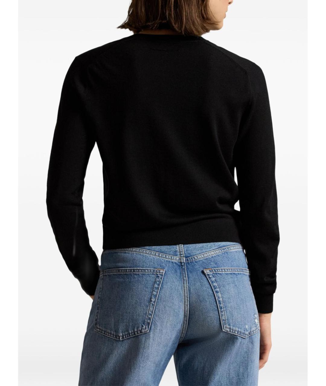POLO RALPH LAUREN Черный шерстяной кардиган, фото 2