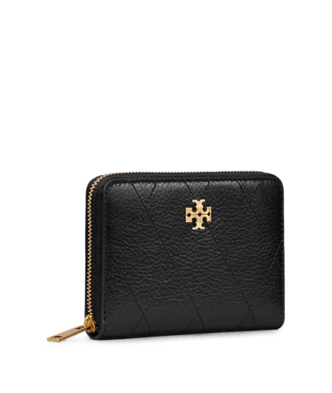 TORY BURCH Черный кожаный кошелек, фото 2